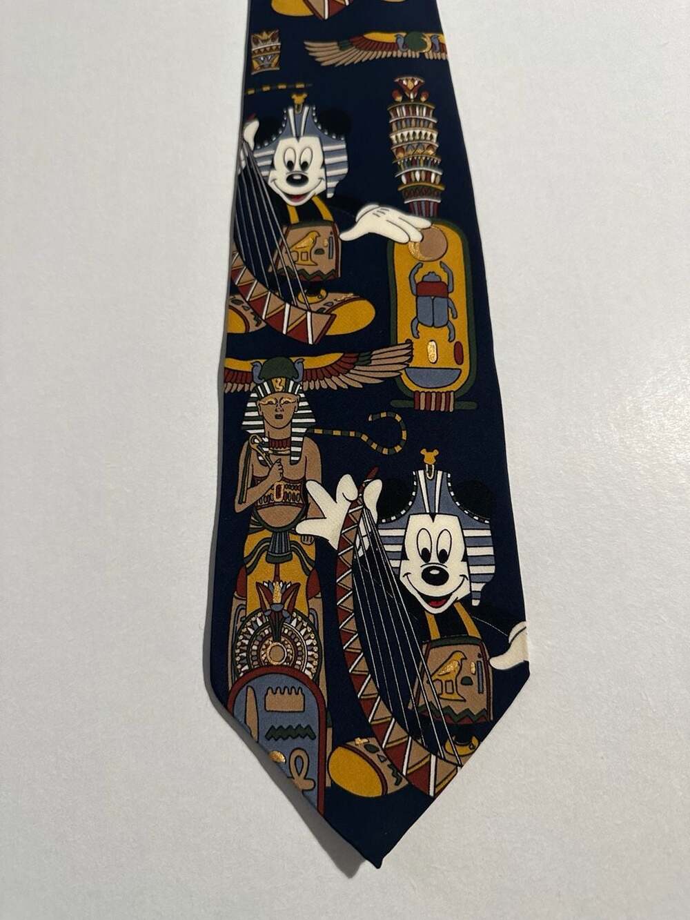 Vintage‎ Mickey & Co. Disney Egyptian Theme Silk Necktie